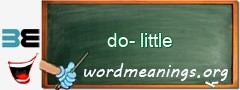 WordMeaning blackboard for do-little